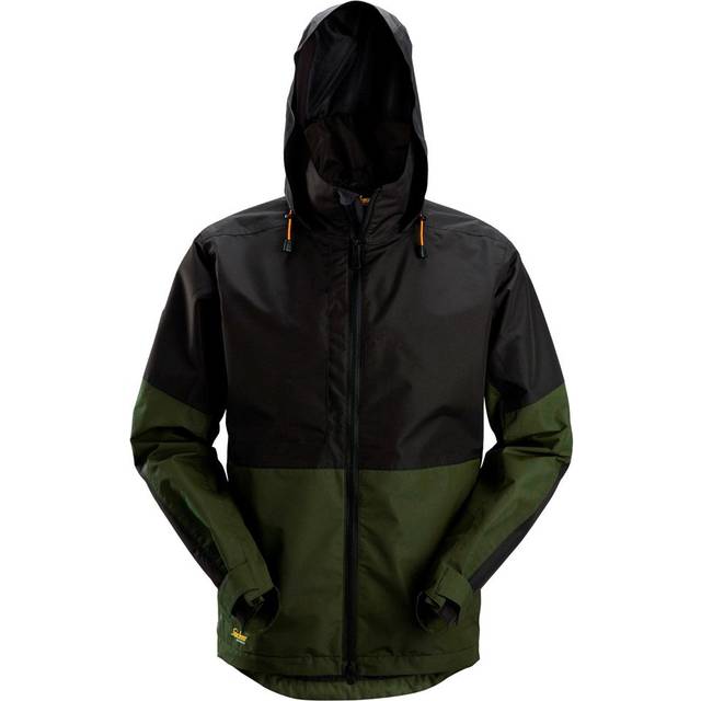 Snickers AllroundWork Waterproof Shell Jacket - Khaki Green/Black - L