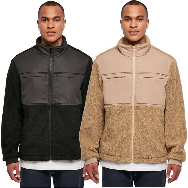 Sherpa fleece Urban Classics Patched - Beige