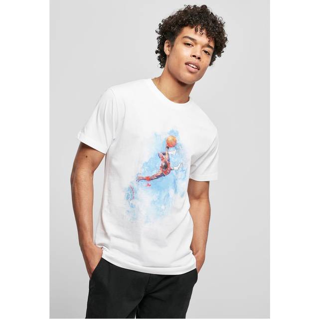 T-shirt Mister Tee basketball clouds - Blanc