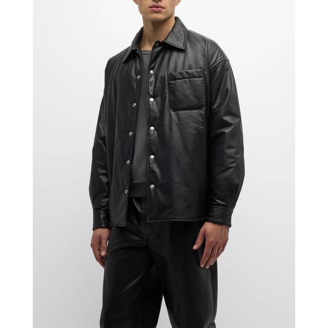 Leather Scout Overshirt / Black - Leather Scout Overshirt / Black / 3 / Large