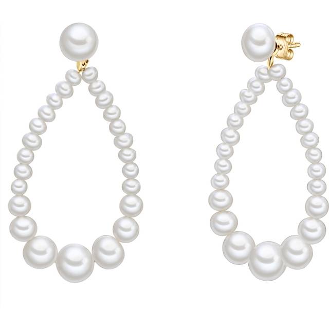 Valero Pearls Womens Female Fresh Water Cultured Pearl(s) Earring - White Sterling Silver - One Size