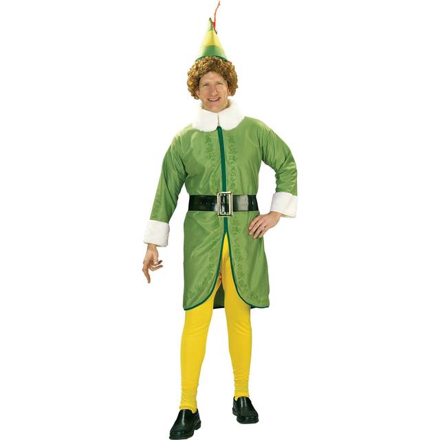 Elf Buddy Costume for Adults | Elf Costumes - Green&#47;Yellow&#47;White (M)