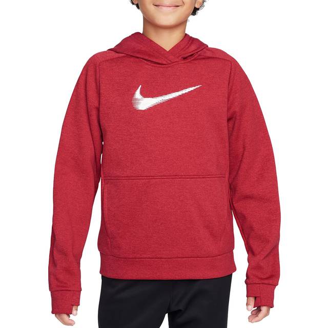 (GS) Nike Multi+ Therma-FIT Pullover Hoodie 'Red White' - red