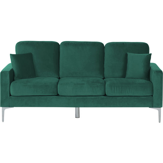 Beliani 3 Seater Velvet Sofa Green Gavle, Green