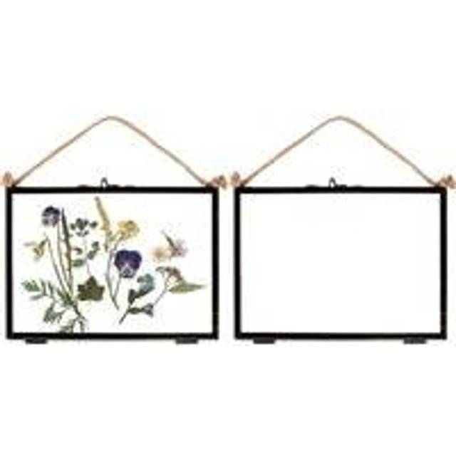 Hanging Metal Photo Frames Vintage Floating Picture Display 7" x 5" - Black