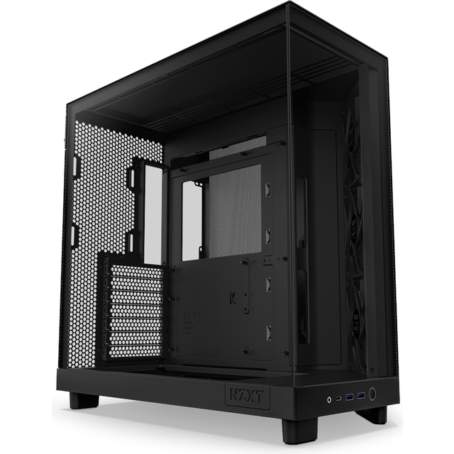 NZXT H6 Flow White Compact Dual-Chamber Tempered Glass PC Case