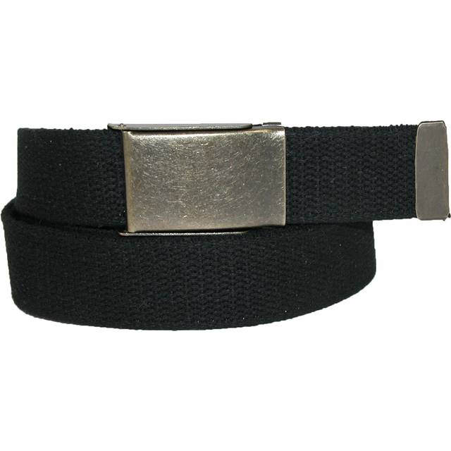 CTM Men&#39;s Big & Tall Belt with Flip Top Brass Buckle (Pack of 3) - - Black (one size)