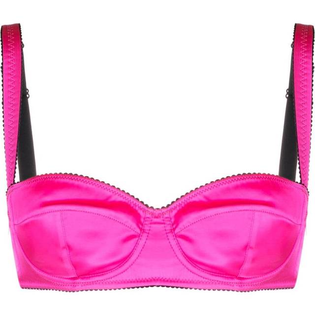 Dolce & Gabbana - satin balconette bra - women - Elastane/Elastane/Silk/Silk/Polyester/Polyurethane - 1B - Pink