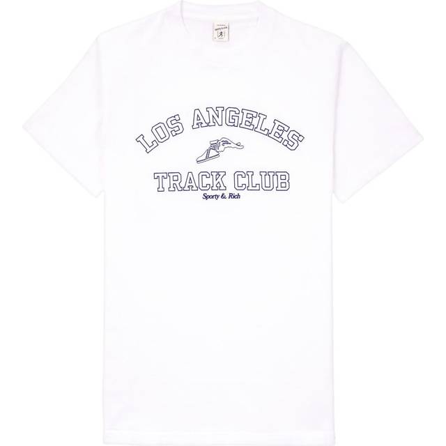 Sporty & Rich - Track Club cotton T-shirt - unisex - Cotton - L - White