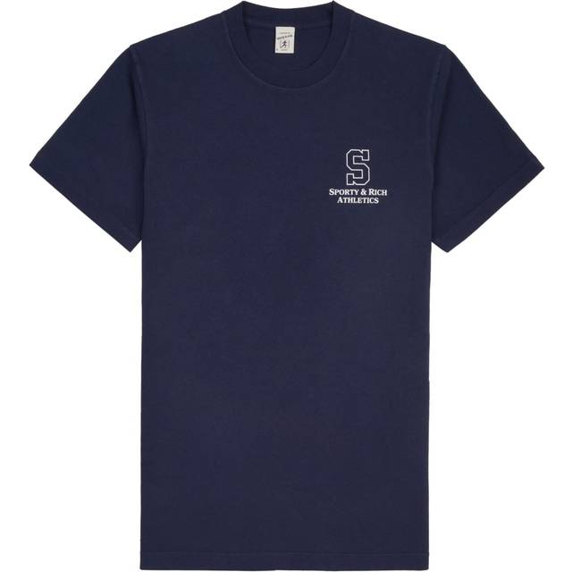 Sporty & Rich - College cotton T-shirt - unisex - Cotton - XS - Blue