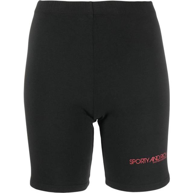 Sporty & Rich - cotton biker shorts - women - Spandex/Elastane/Cotton - M - Black