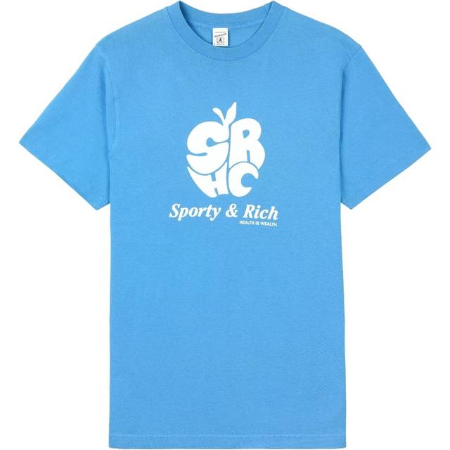 Sporty & Rich - Apple cotton T-Shirt - unisex - Cotton - XS - Blue