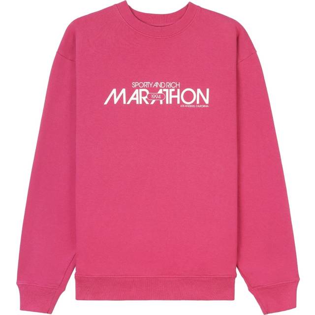 Sporty & Rich - Marathon cotton sweatshirt - unisex - Cotton - L - Pink
