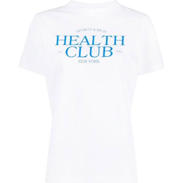 Sporty & Rich - logo-print cotton T-shirt - unisex - Cotton - XS - White