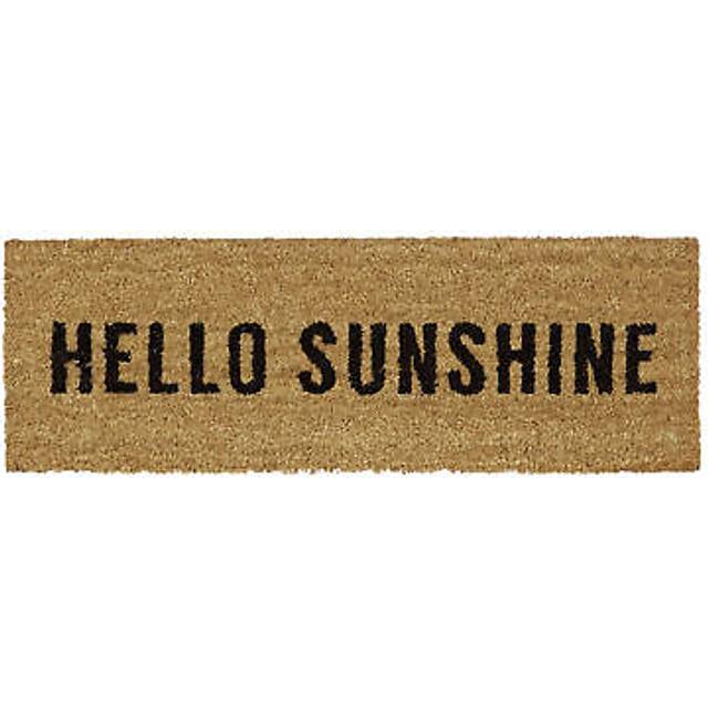 "Relaxdays Narrow Coir Doormat ""Hello Sunshine"" Floor Mat made of PVC Rubber & Coir, Suitable for Balcony Patio Hallway, Welcome Mat for Indoors and..."