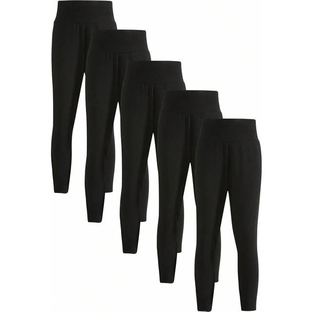 Tween Girls Enfärgad kombination och bekväma Leggings - Svart (8Y,9Y,10Y,11Y,12Y)