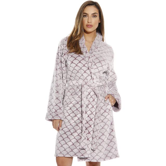 Just Love Kimono Robe Bath Robes for Women 6311-BurgWhite-2X