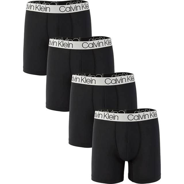 Calvin Klein Men`s Microfiber Boxer Briefs 4 Pack (Black(NP2431-001)/Silver X-Large x-l)