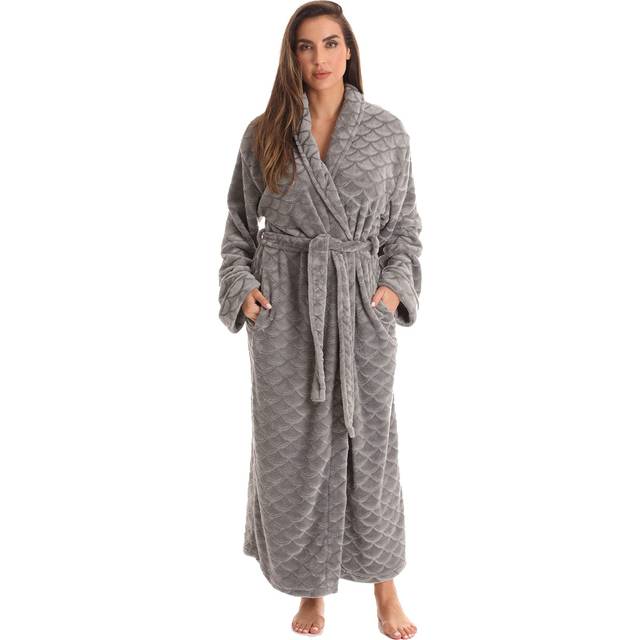 Just Love Kimono Robe Long Bath Robes for Women 6813-GRY-XL