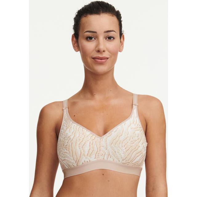 Chantelle kvinnors C Magnifique full byst bygelfri täcknings-BH, Öken sand tryck, 85C