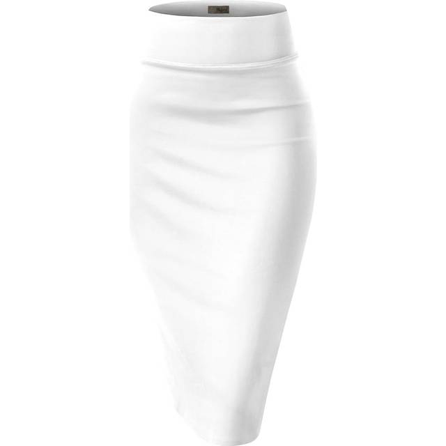 Hybrid & Company Women's Techno/Scuba Stretchy Office Pencil Skirt KSK