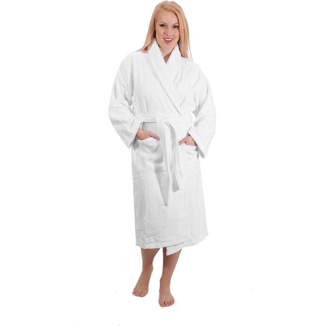 Classic Turkish Towels - Unisex Bathrobe - 100% Turkish Cotton & 400 GSM - Quick Drying & Highly Absorbent Terry Cloth Bath Robe - Hotel & Spa Quality