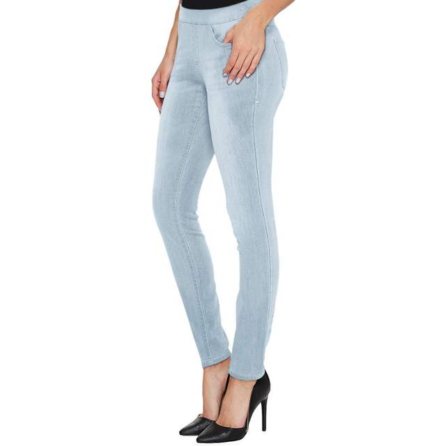 Hybrid & Company Women's Stretchy High Waisted Slim Fit Skinny Leg Pull On Jean P45944SK Light WASH L Long