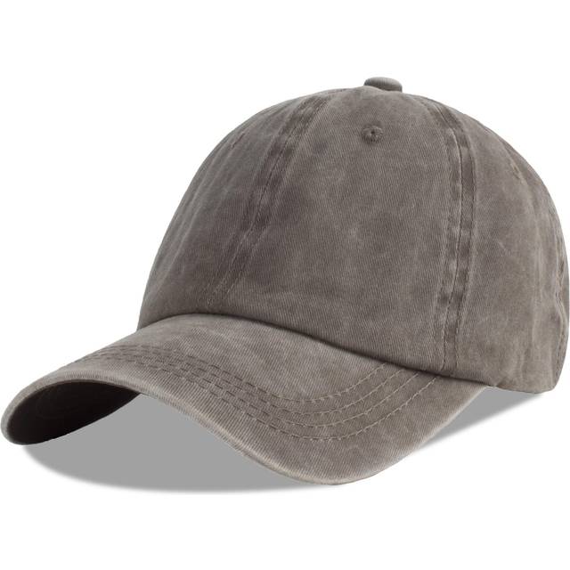 LANgZHEN Unisex Baseball cap 100% cotton Fits Men Women Washed Denim Adjustable Dad Hatcoffee Large