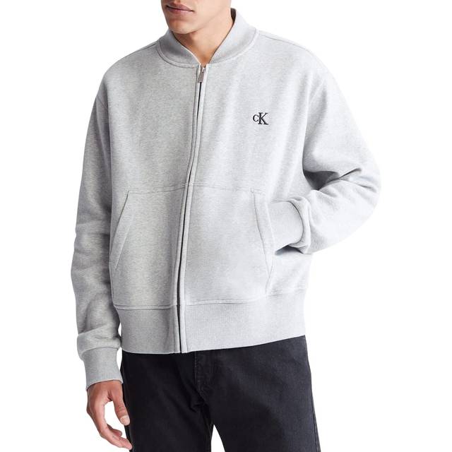 Calvin Klein Men's Relaxed Fit Archive Logo Fleece Bomber Jacket  Hero