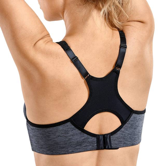 SYROKAN Womens Full Support High Impact Racerback Lightly Lined Underw