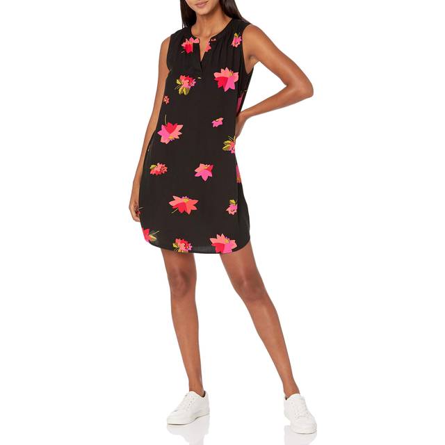 Amazon Essentials Womens Sleeveless Woven Shift Dress  PinkBlack  Flor