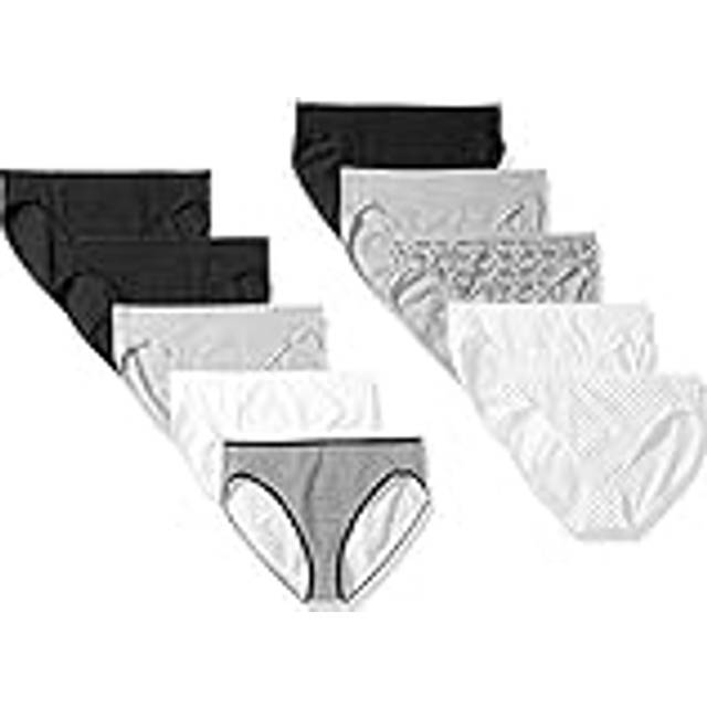 Amazon Essentials Women's Cotton High Leg Brief Underwear (Available in Plus Size)  Pack of 10  Neutral  XX-Large