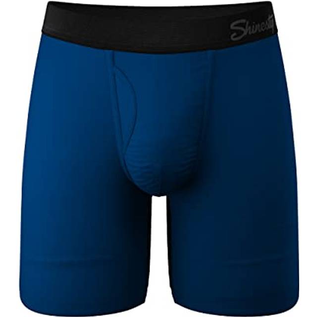 Shinesty Hammock Support Mens Underwear with Pouch | Mens Boxer Briefs Long Leg | US Medium Navy Blue