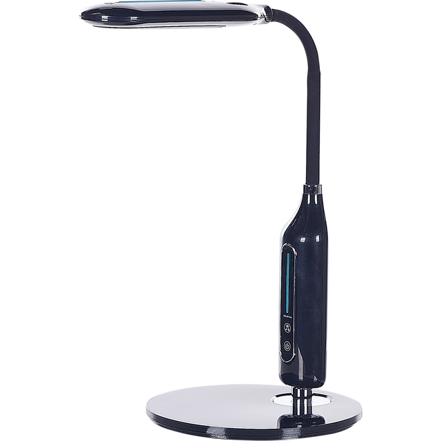 Beliani LED Desk Lamp CYGNUS with Dimmer Metal Black, Black