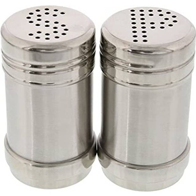 Juvale Salt and Pepper Shakers - Modern Kitchen Stainless Steel Salt and Pepper Shakers - 3.5 Inch