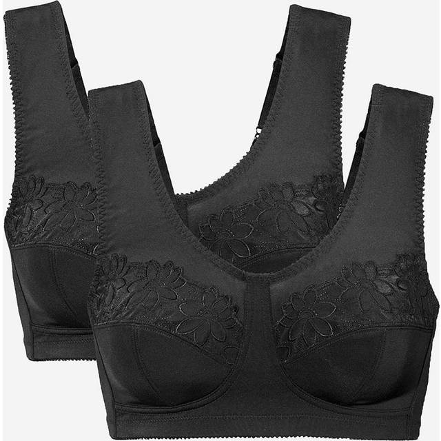 Soft-bh med broderi Lily 2-pack