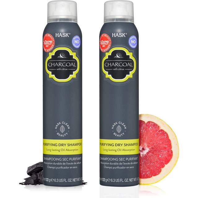HASK Charcoal Clarifying Dry Shampoo Kits for all hair types  aluminum free  no sulfates  parabens  phthalates  gluten or artificial colors (4.3oz-Qty