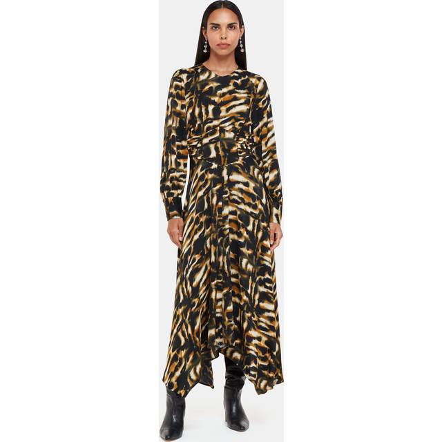 Whistles Smoke Print Gathered Dress - Multi - 20