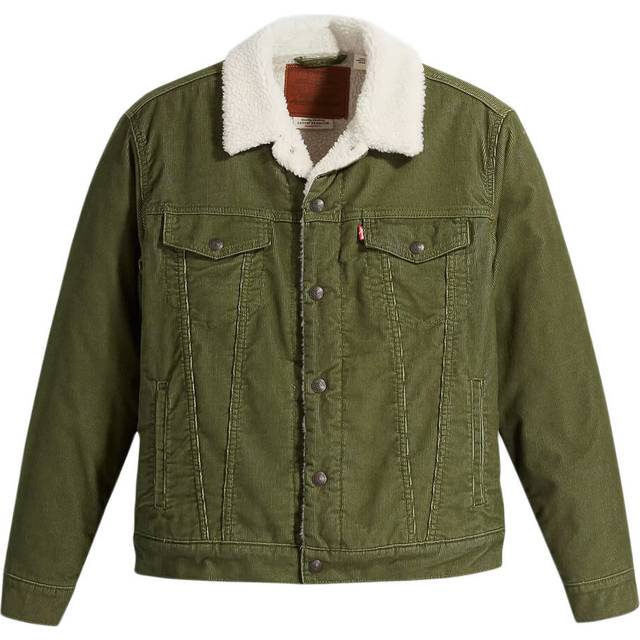 Levi's herr Jacka Type 3 Sherpa Trucker, Sea Moss Cord Trucker, XS