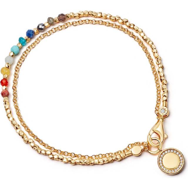 Gold Biography Rainbow Cosmos Charm Bracelet