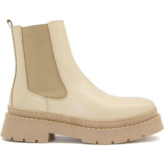 Dune London Womens Ladies Photograph - - Casual Chelsea Boots - Beige Suede - Size UK 3