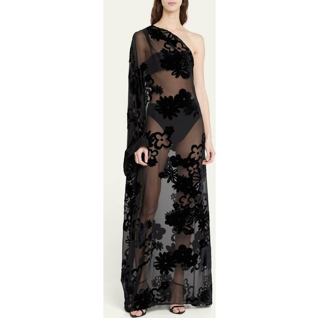 Tom Ford One-shoulder floral kaftan