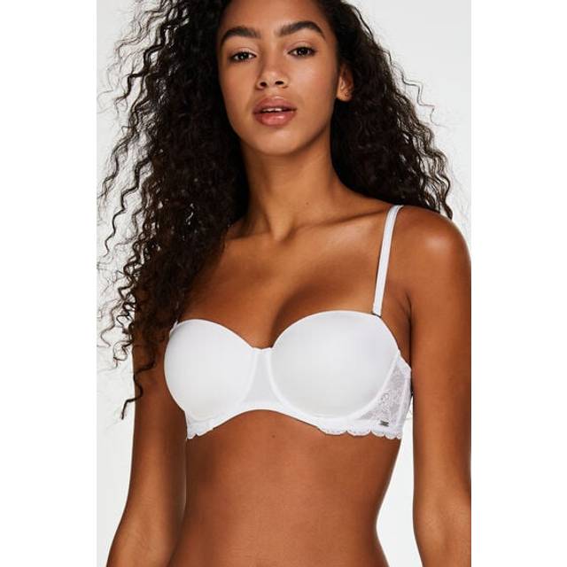 Hunkemöller Angie Padded Underwired Strapless Bra White - 36B