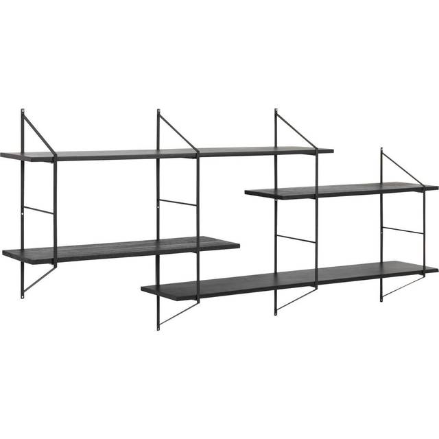 Florence Belfast 4 Tier Black Floating Wall Shelf - Furniture To Go