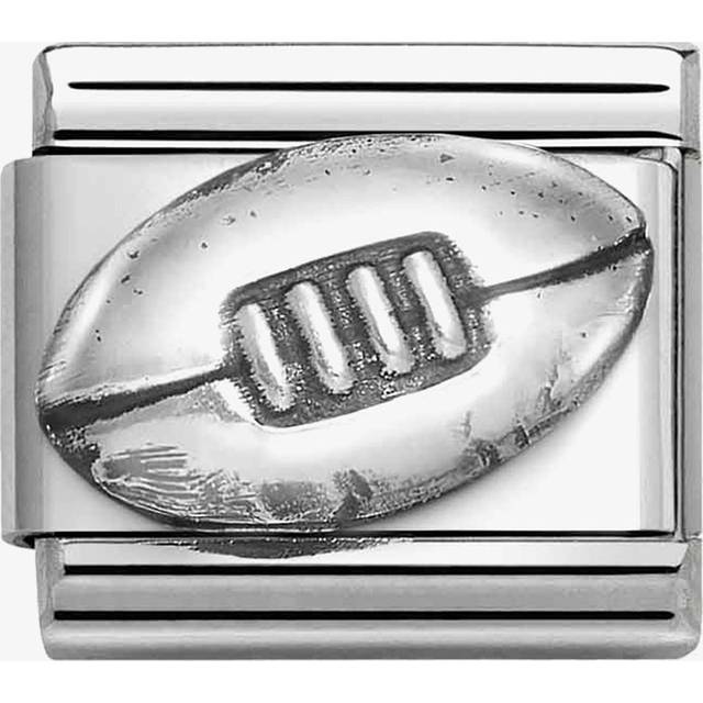 Nomination Classic Oxidised Rugby Ball Silver Charm - 0.9cm x 1.0cm