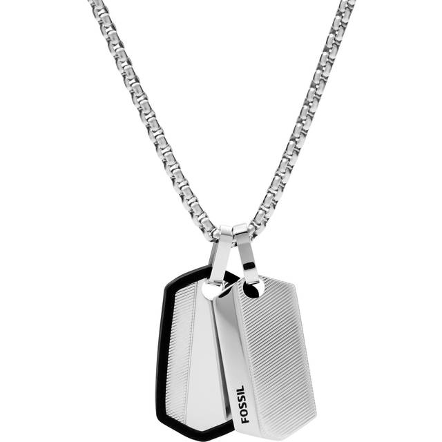 Fossil JF03996040 Stainless Steel Dog Tag Necklace - A97105