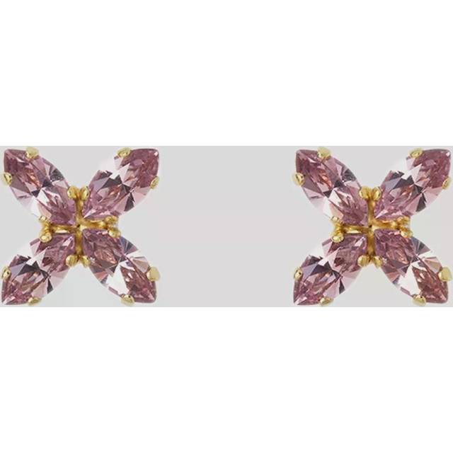 Caroline Svedbom - Örhängen CRYSTAL STAR EARRINGS GOLD - Blå