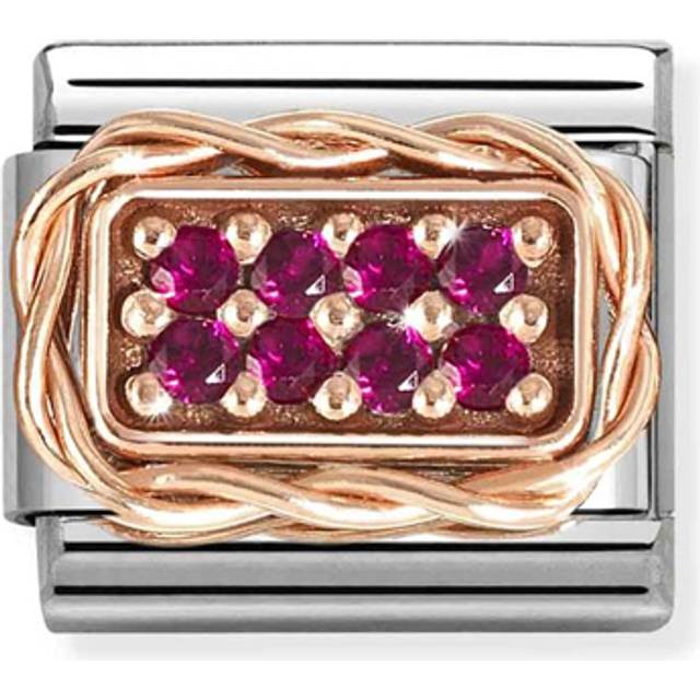 Nomination Classic Rose Gold and CZ Pave Red Sparkly &amp; Stones Char