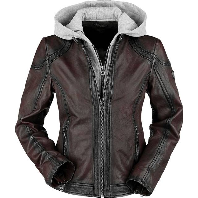 Gipsy Läderjacka - Angy W18 LASANV - XS 5XL - för Dam - mörkröd