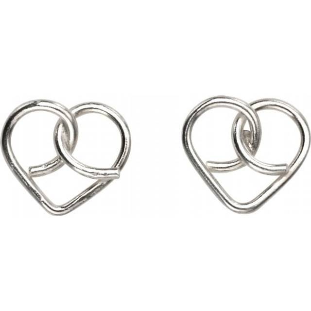Beginnings Sterling Silver A984 Wire Heart Stud Earrings